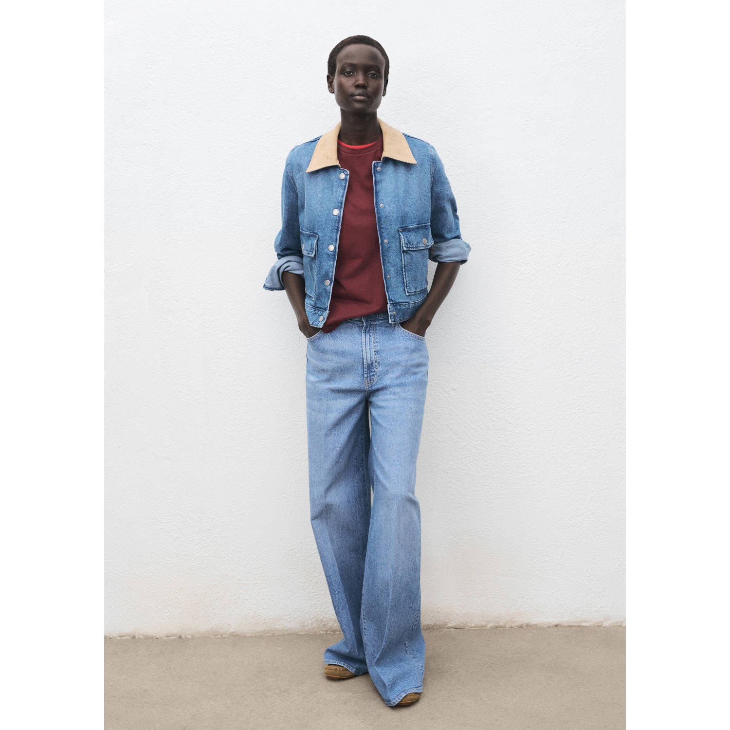 Mango spijkerjas medium blue denim