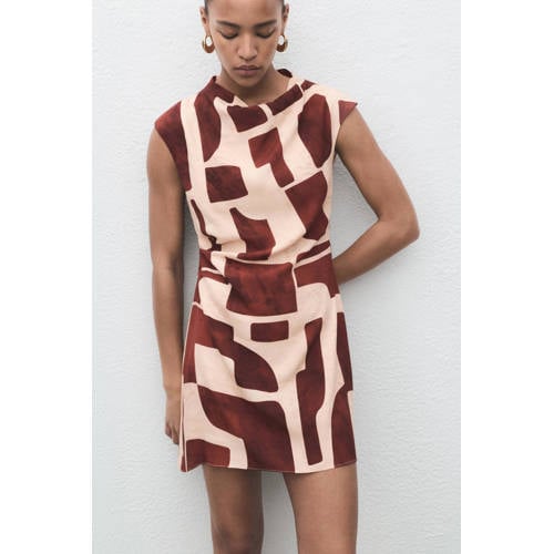 Mango mini jurk beige afbeelding
