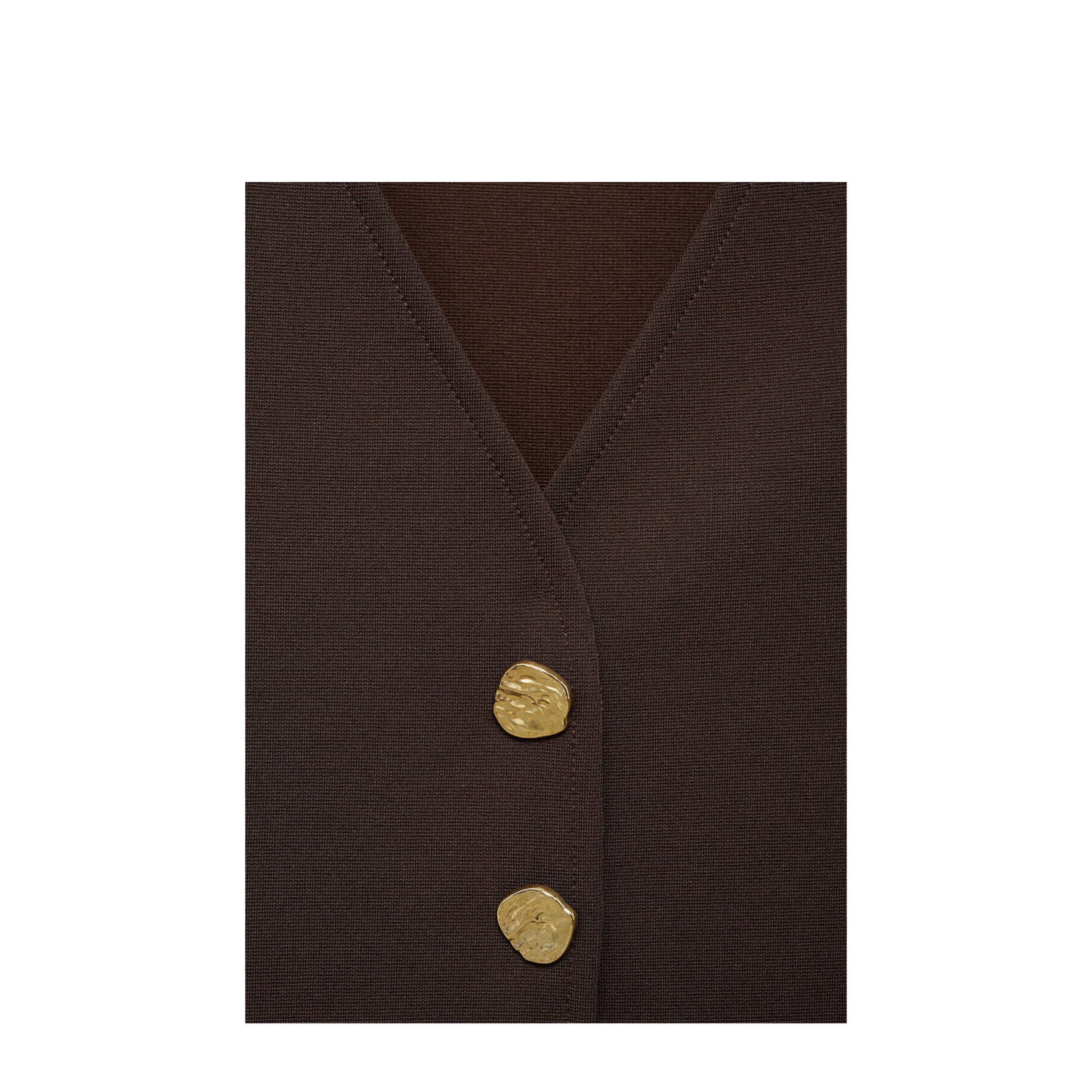 Mango gilet donkerbruin