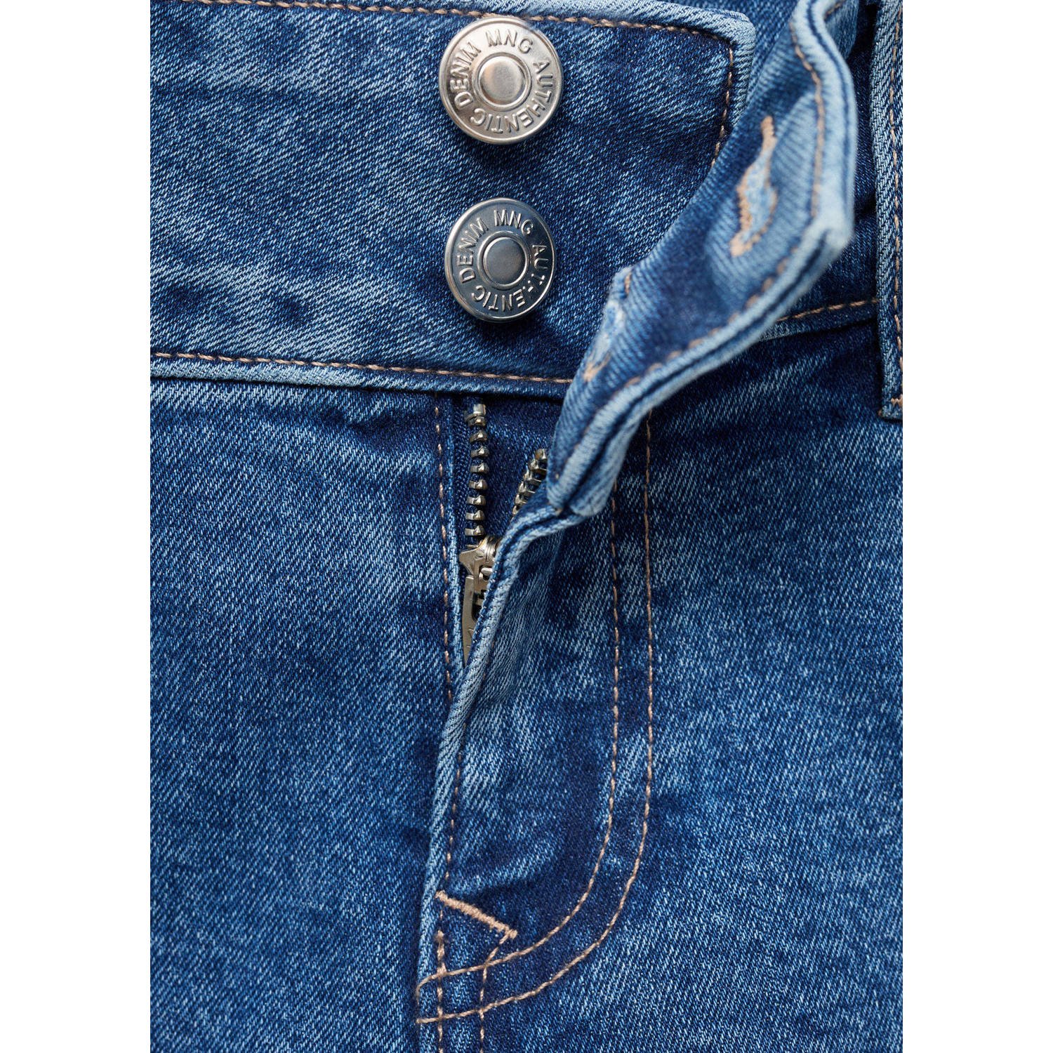 MANGO TEEN low waist flared jeans dark blue denim