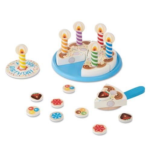 Melissa & Doug Wooden Birthday Cake afbeelding
