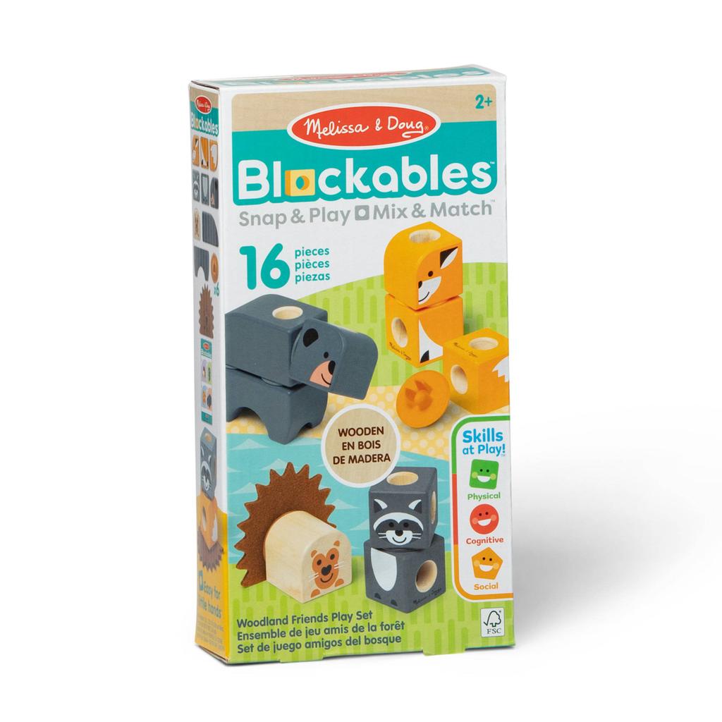 Melissa & Doug Blockables Woodland Friends Playset Set (16pc)