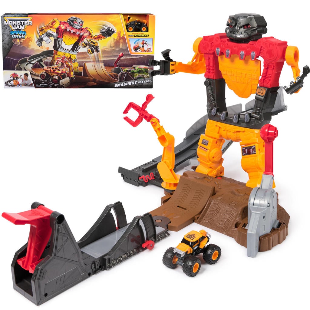 Monster Jam 1:64 Smash & Bash Playset