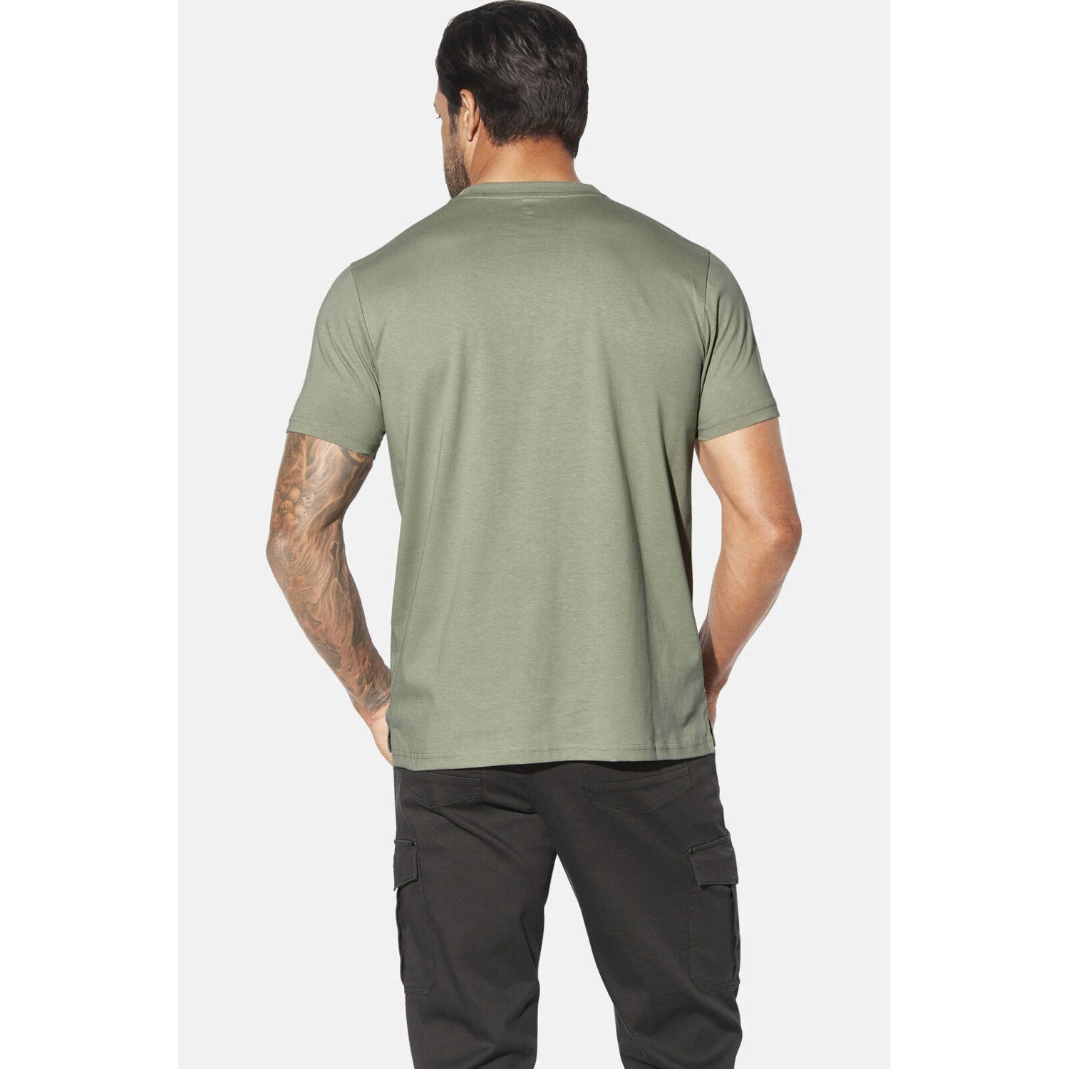Jan Vanderstorm loose T-shirt ULJAS Plus Size groen
