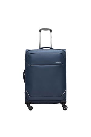 trolley The Base Soft 68 cm. donkerblauw