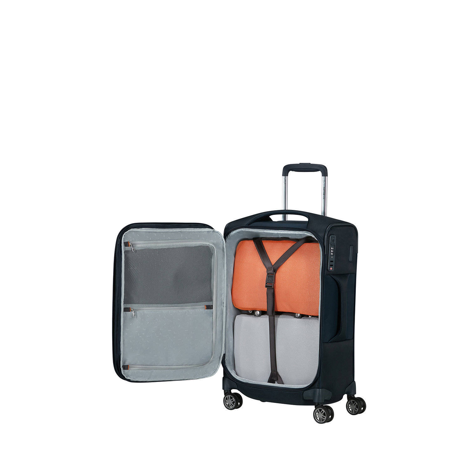 Samsonite trolley Re-Lite 55 cm. Expandable donkerblauw