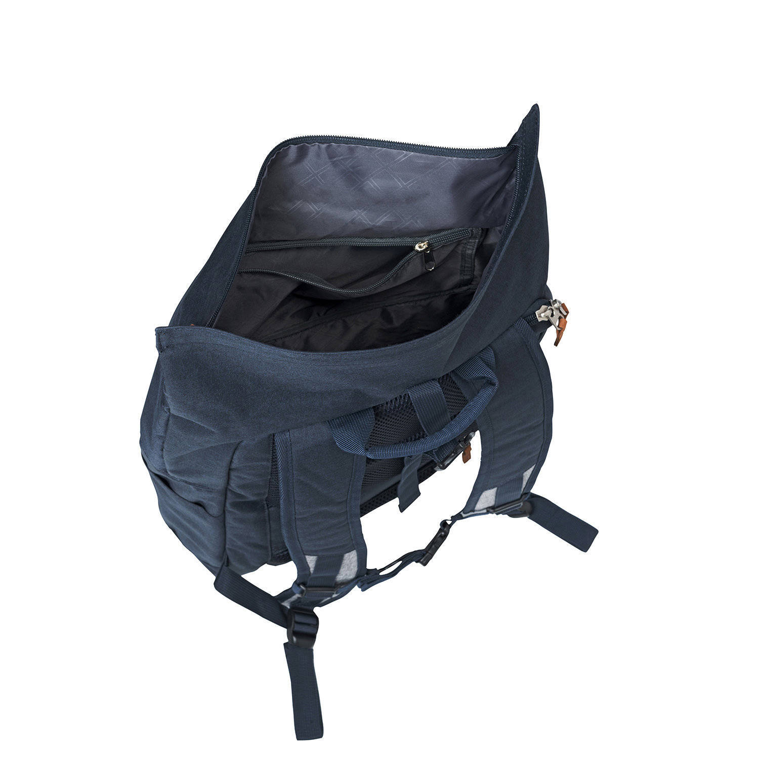 Travelite rugzak Basics Rollup donkerblauw grijs
