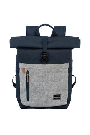 rugzak Basics Rollup donkerblauw/grijs