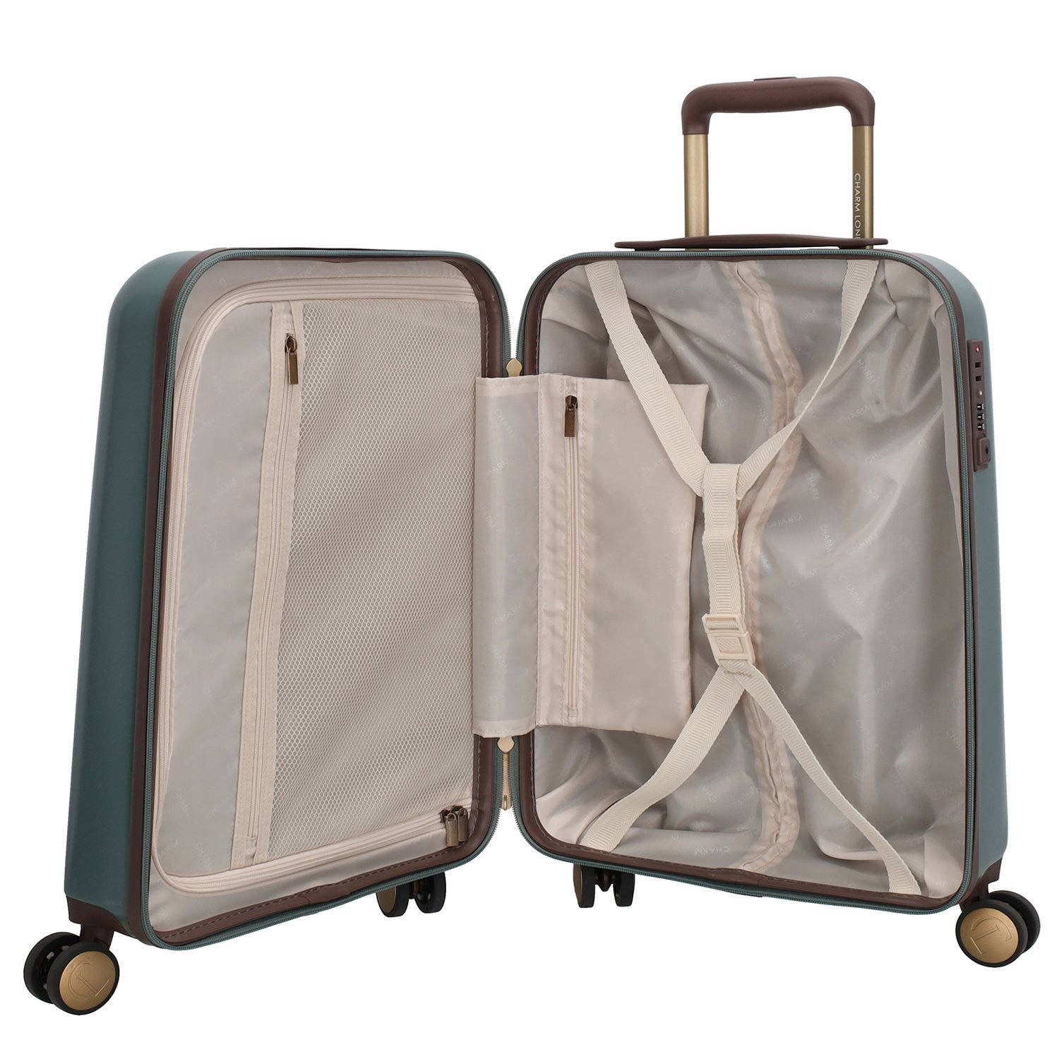 Charm trolley Capetown 55 cm. donkergroen
