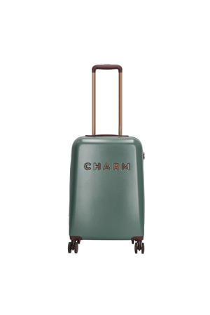 trolley Capetown 55 cm. donkergroen