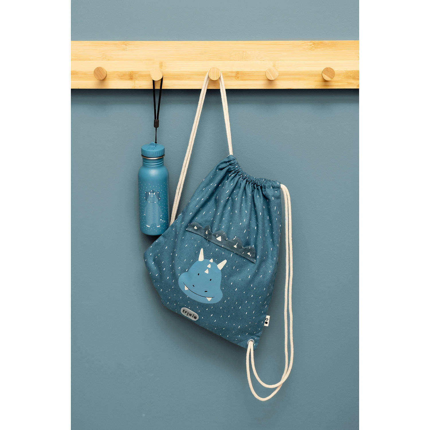 Trixie rugzak Mr. Triceratops blauw