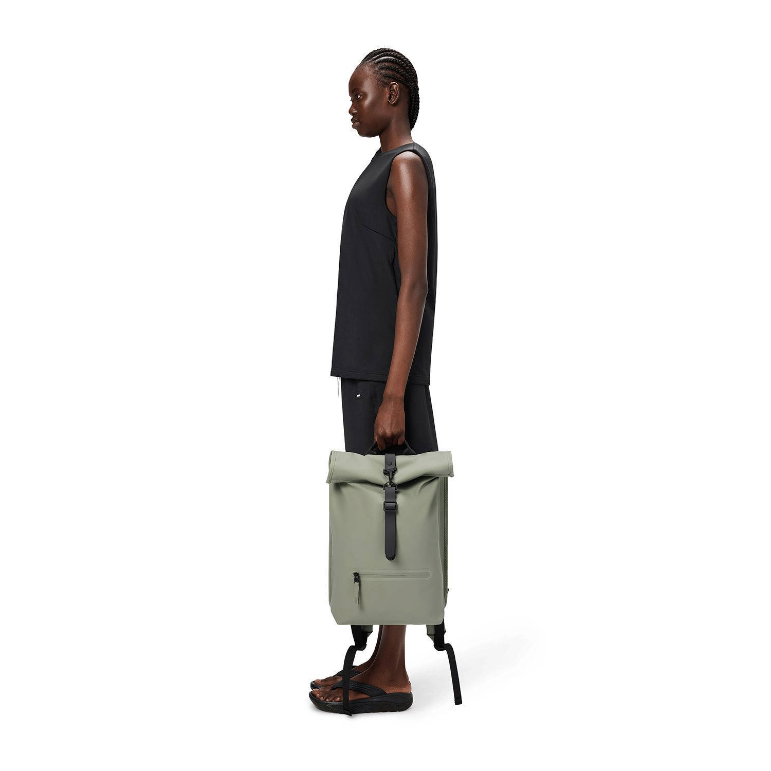 Rains rugzak Rolltop W3 olijfgroen