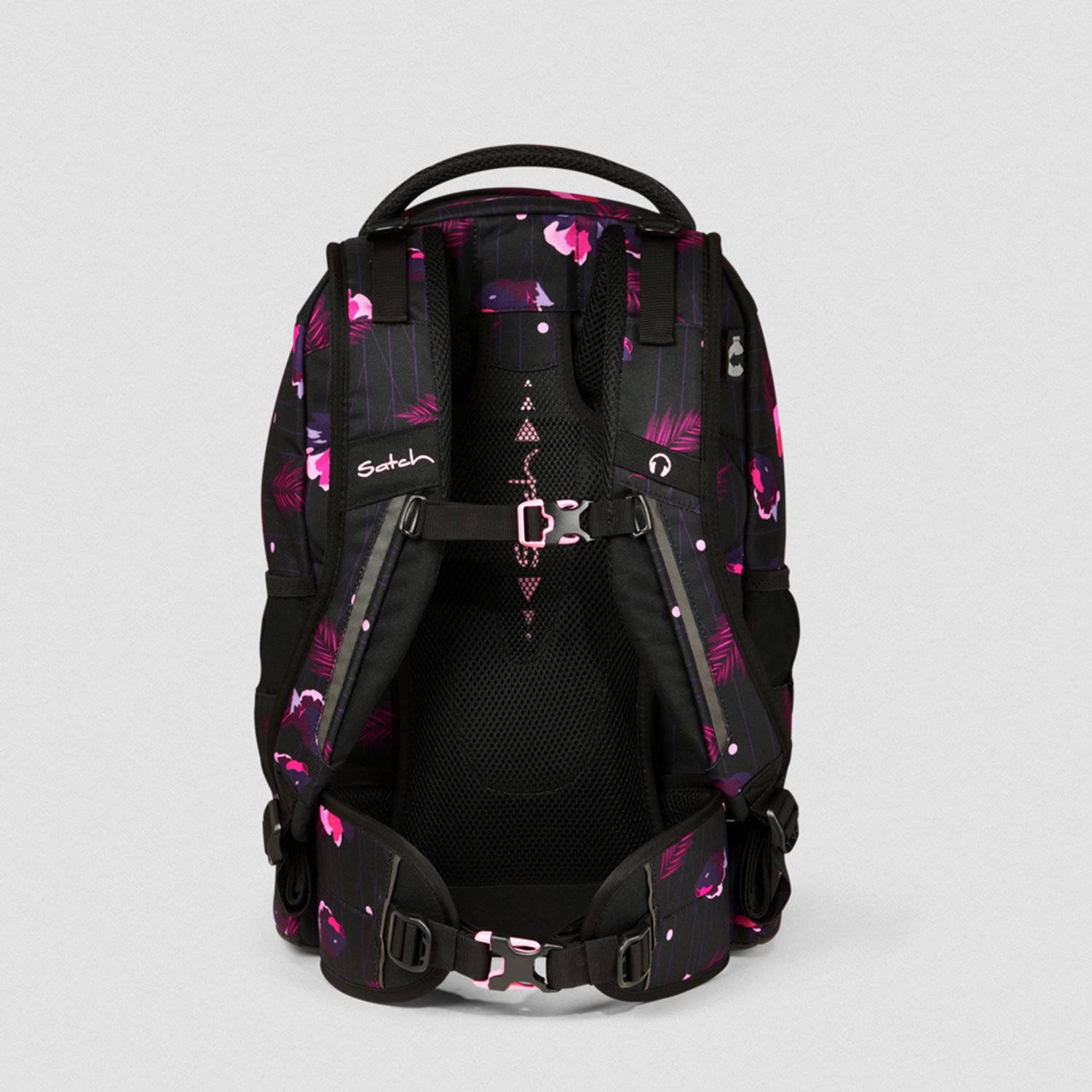 Satch rugzak Pack School zwart roze