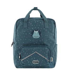 katoenen rugzak met dierenprint - blauw