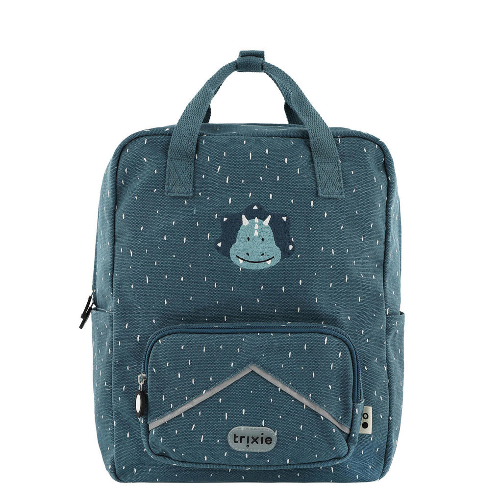 Trixie katoenen rugzak met dierenprint - blauw