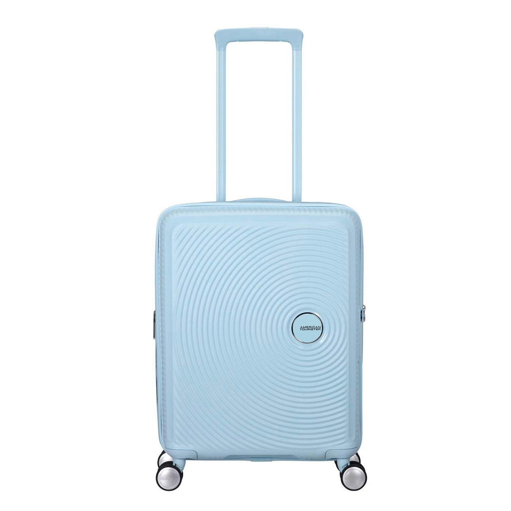American Tourister trolley Soundbox 55 cm. Expandable lichtblauw