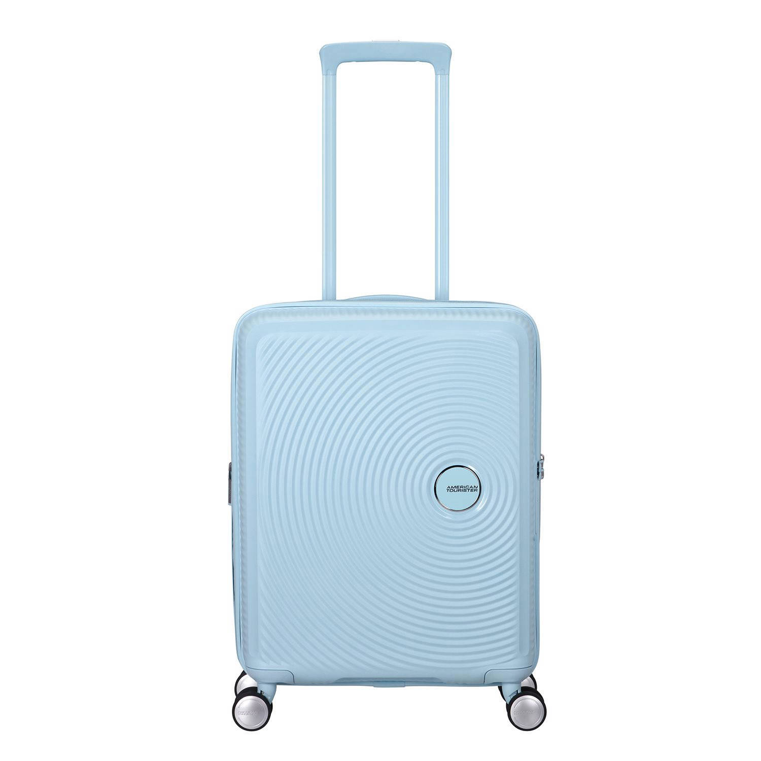 American Tourister trolley Soundbox 55 cm. Expandable lichtblauw