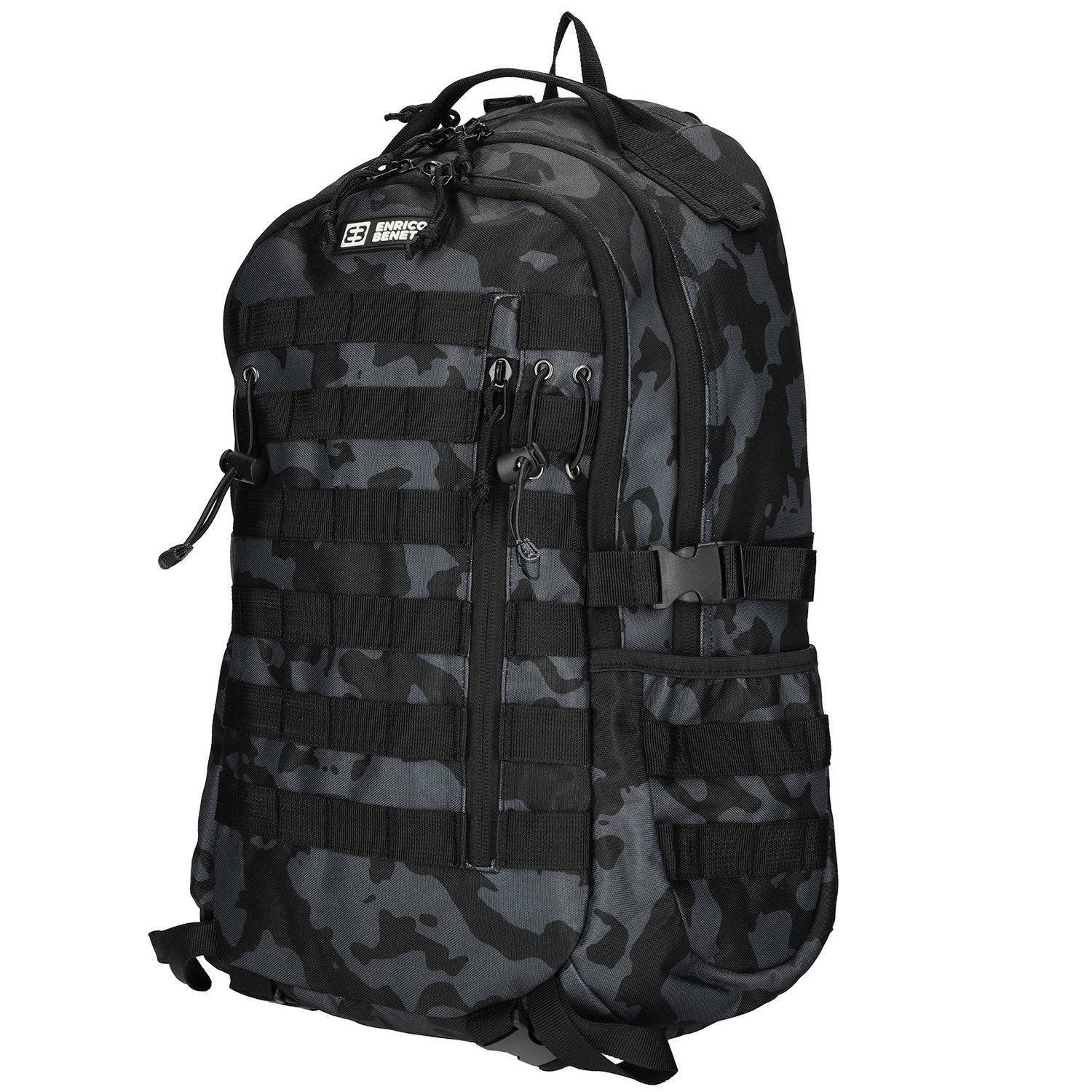 Enrico Benetti rugzak Arizona met camouflageprint donkergrijs
