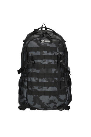  rugzak Arizona met camouflageprint donkergrijs