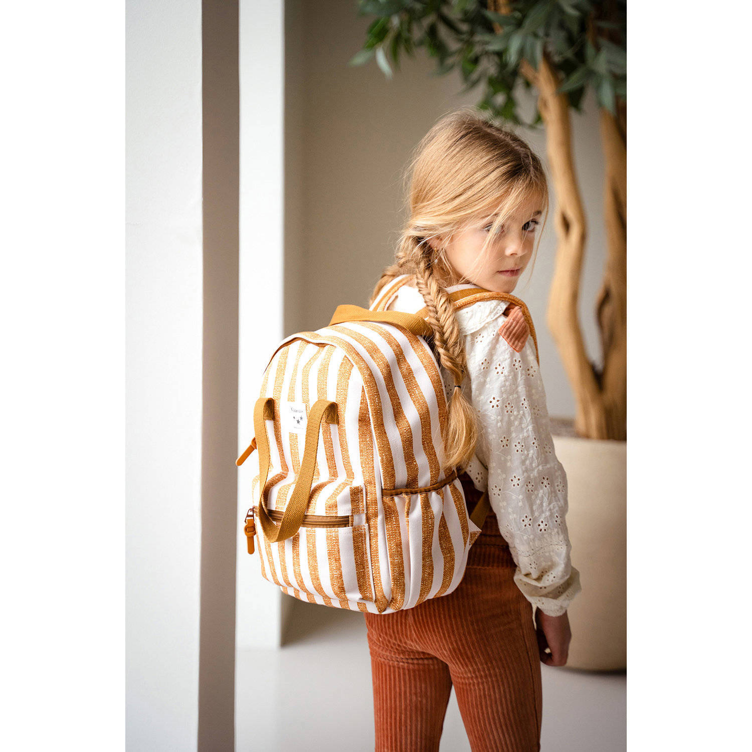 Kidzroom rugzak Lille Stripe Frenzy roze