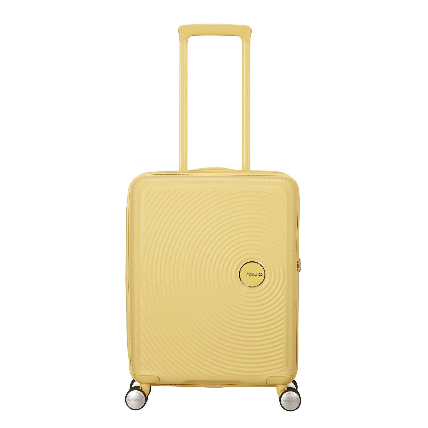 American Tourister trolley Soundbox 55 cm. Expandable lichtgeel