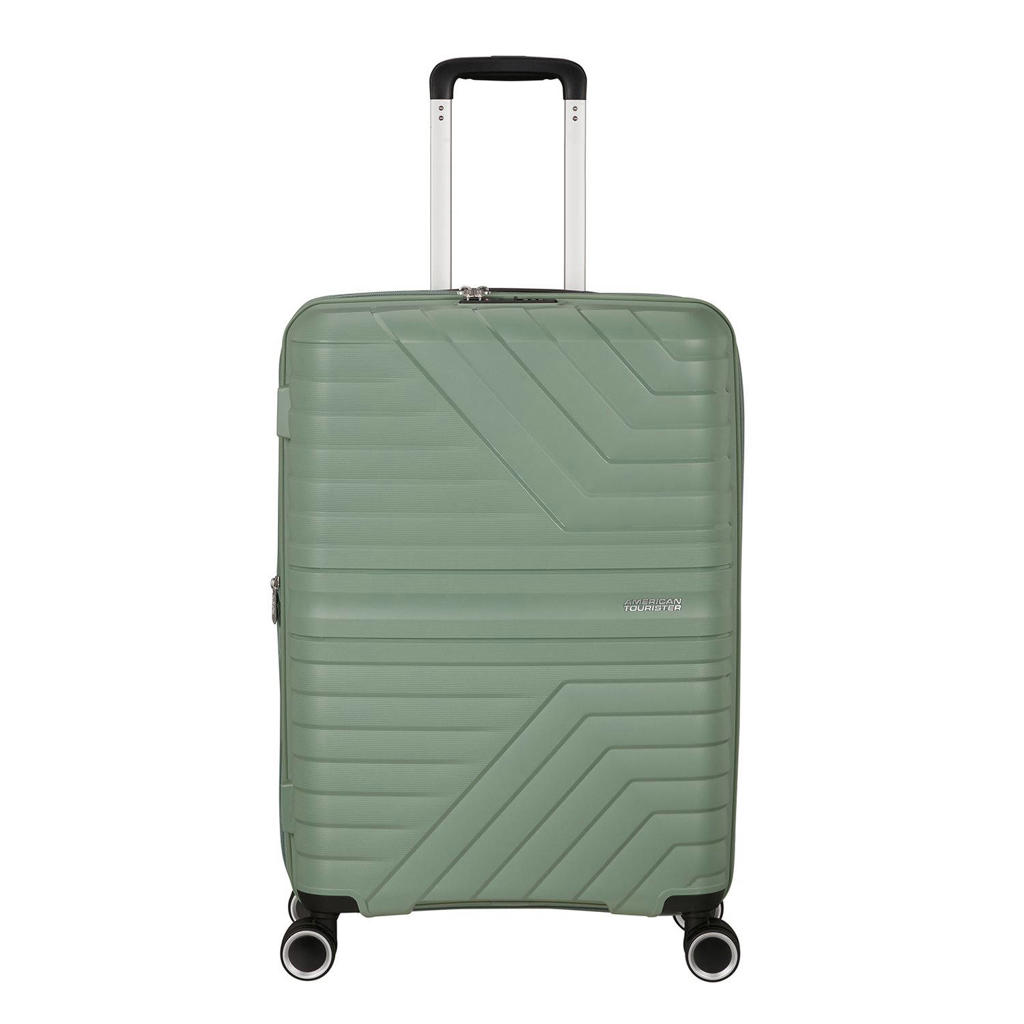 American Tourister trolley Flytwist 67 cm. Expandable groen