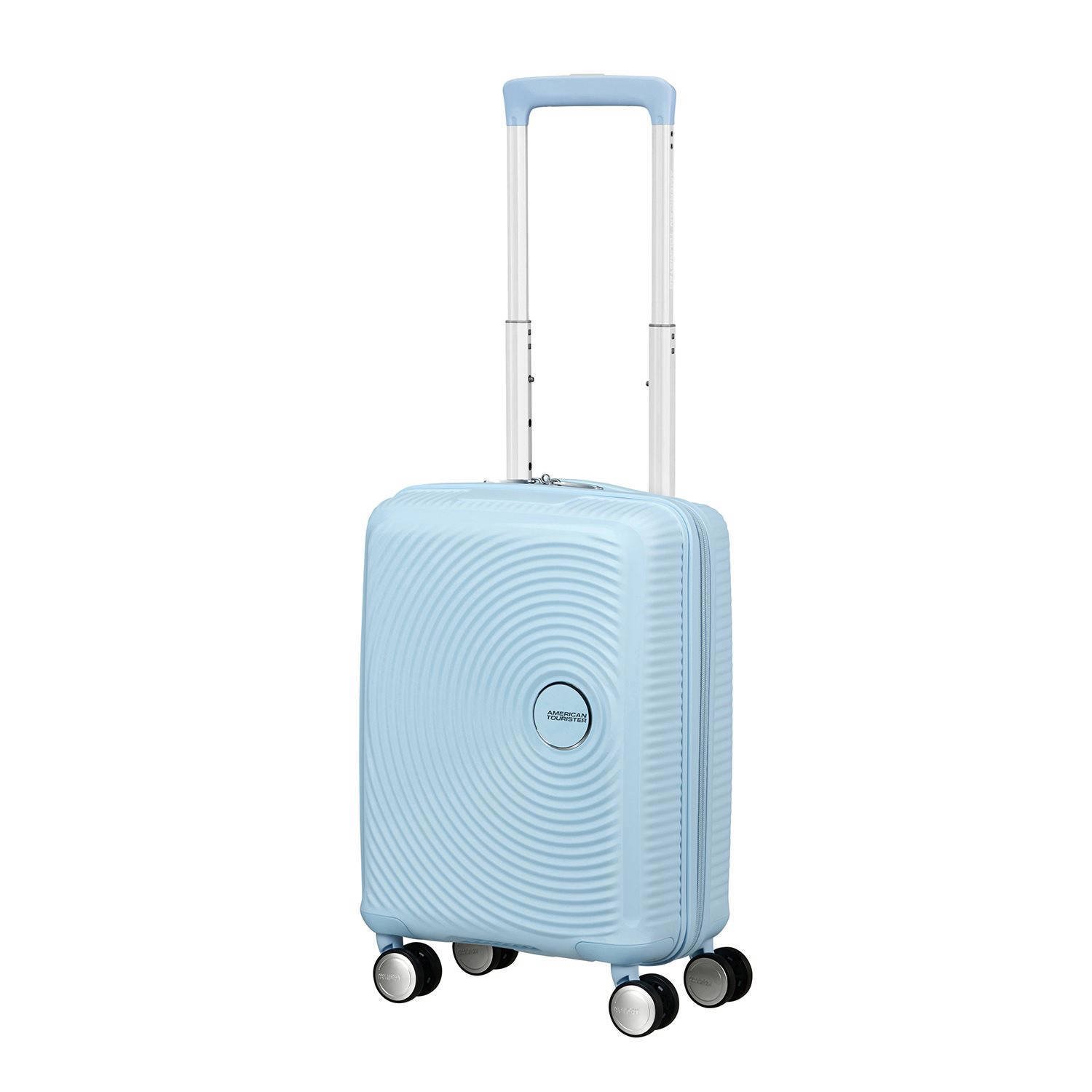 American Tourister trolley Soundbox Mini 47 cm. lichtblauw