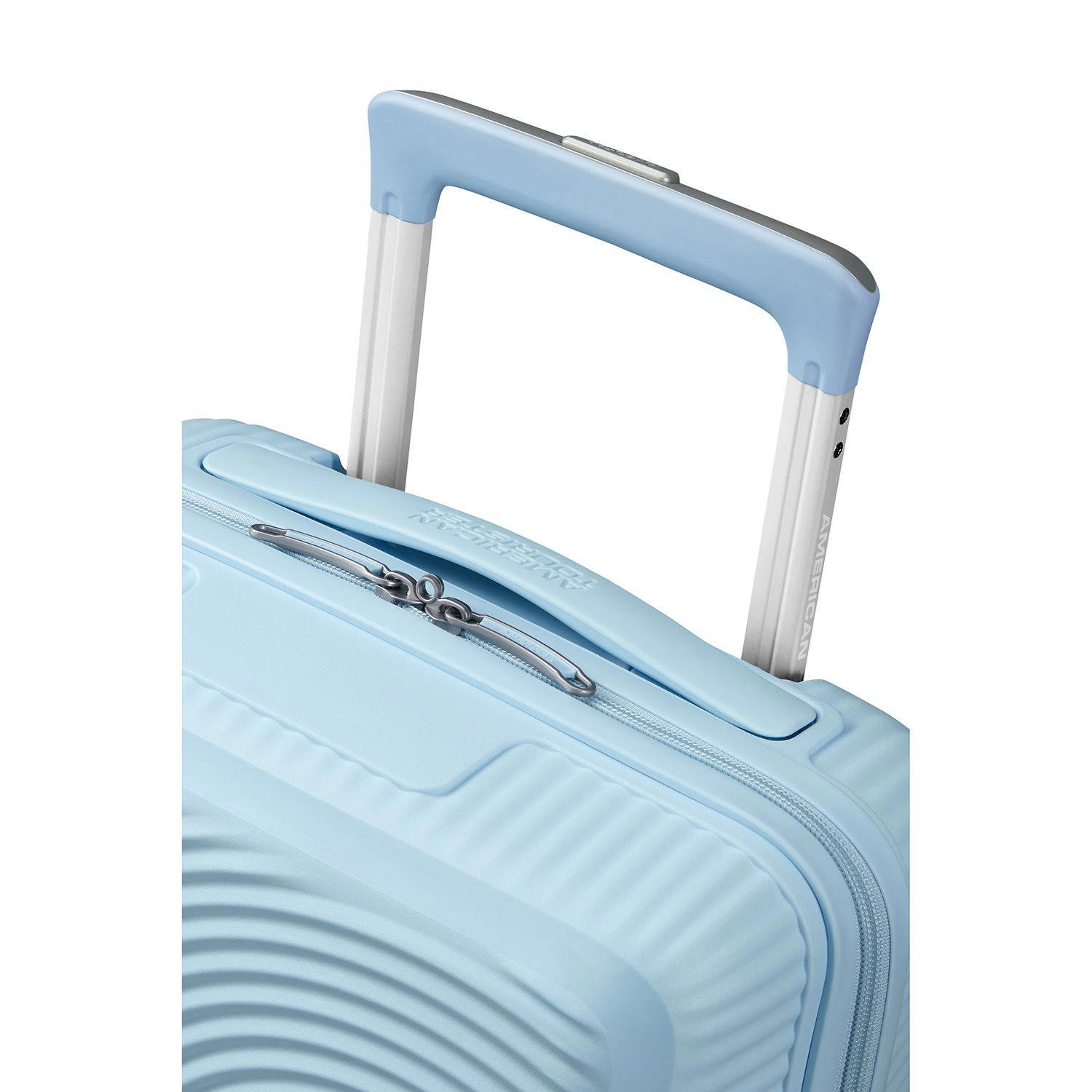 American Tourister trolley Soundbox Mini 47 cm. lichtblauw