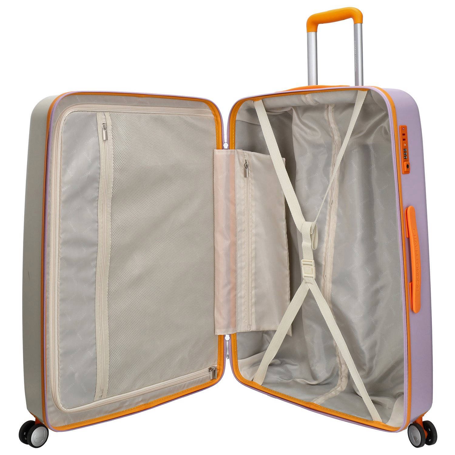 Charm trolleyset Capetown set van 2 beige lila