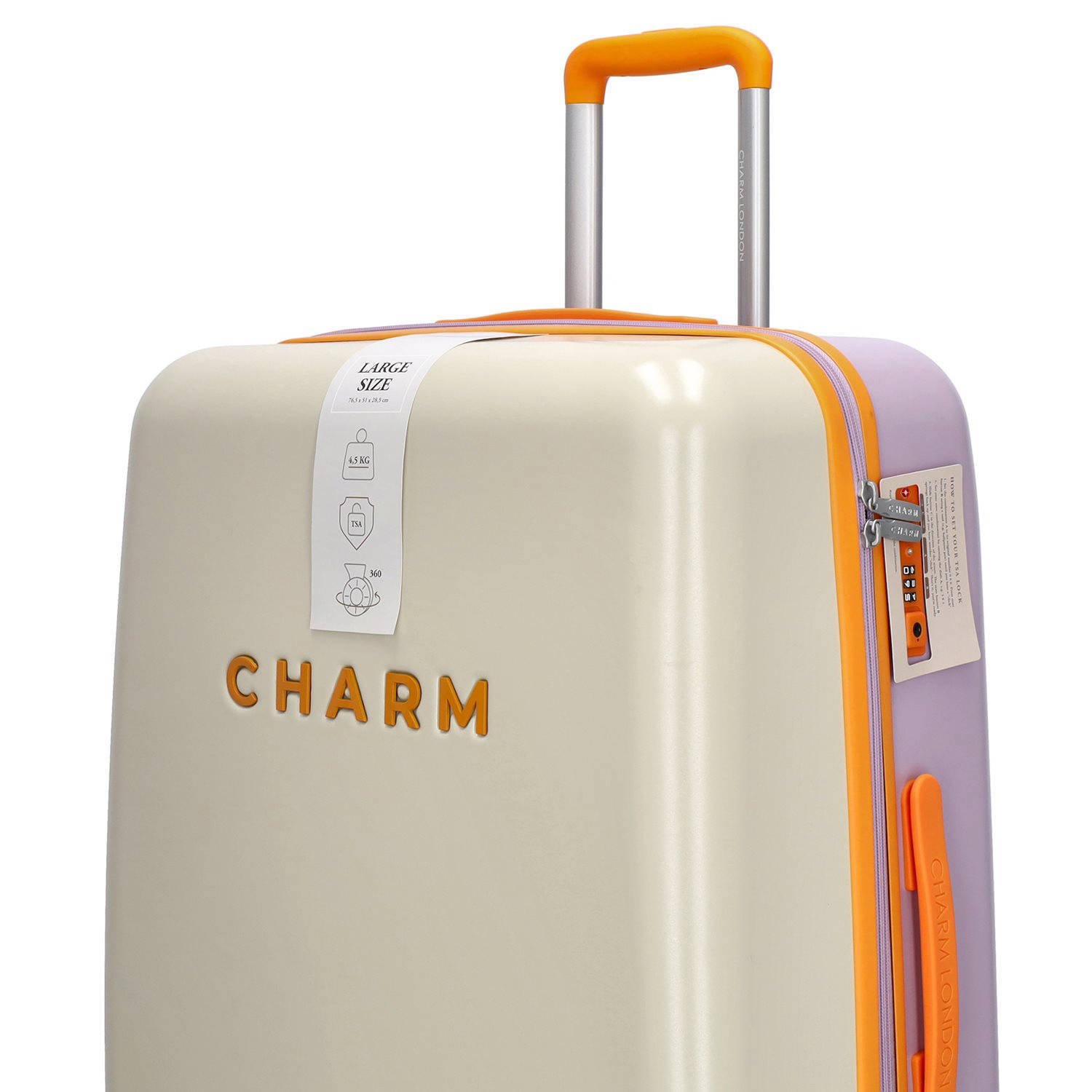Charm trolleyset Capetown set van 2 beige lila