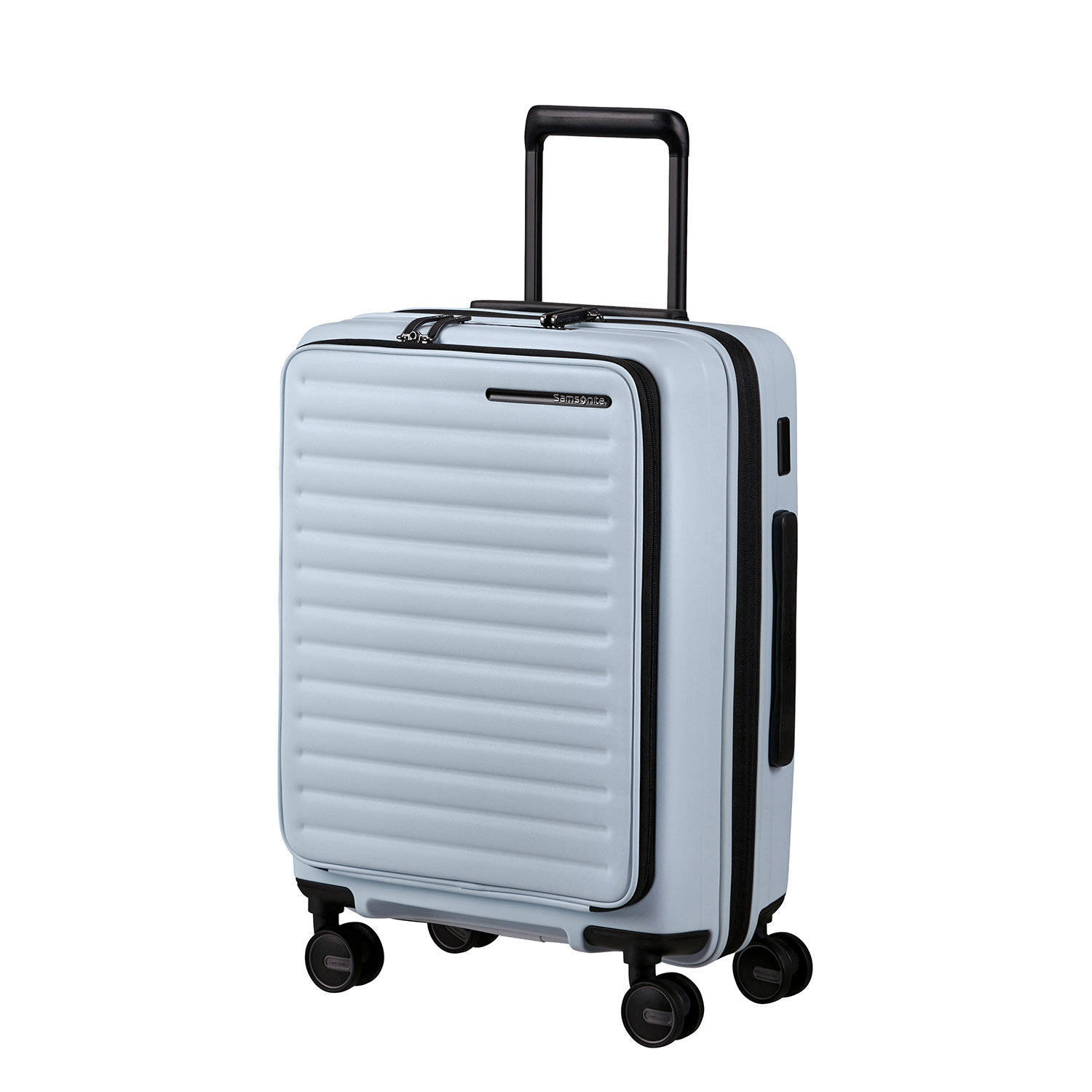 Samsonite trolley Restackd 55 cm. Expandable lichtblauw