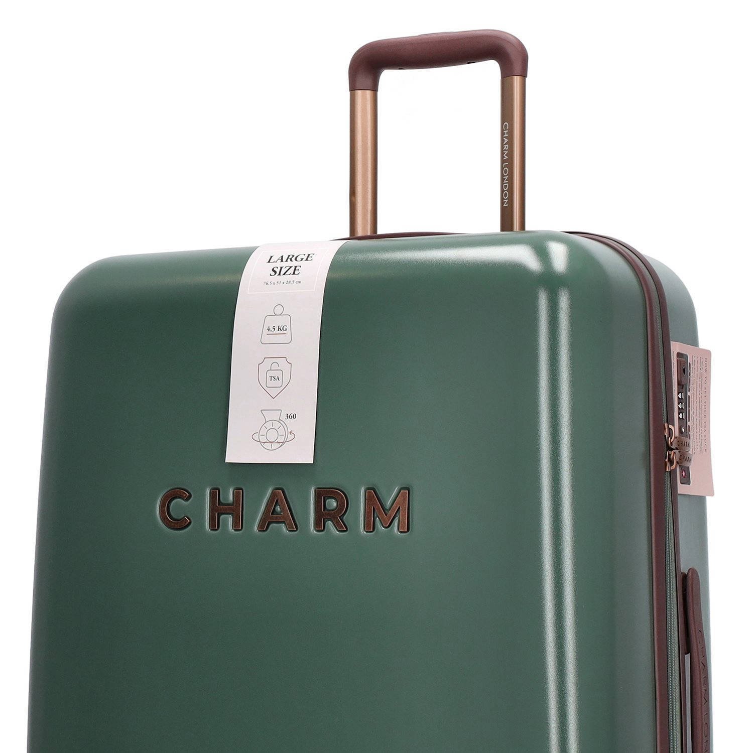 Charm trolleyset Capetown set van 2 donkergroen
