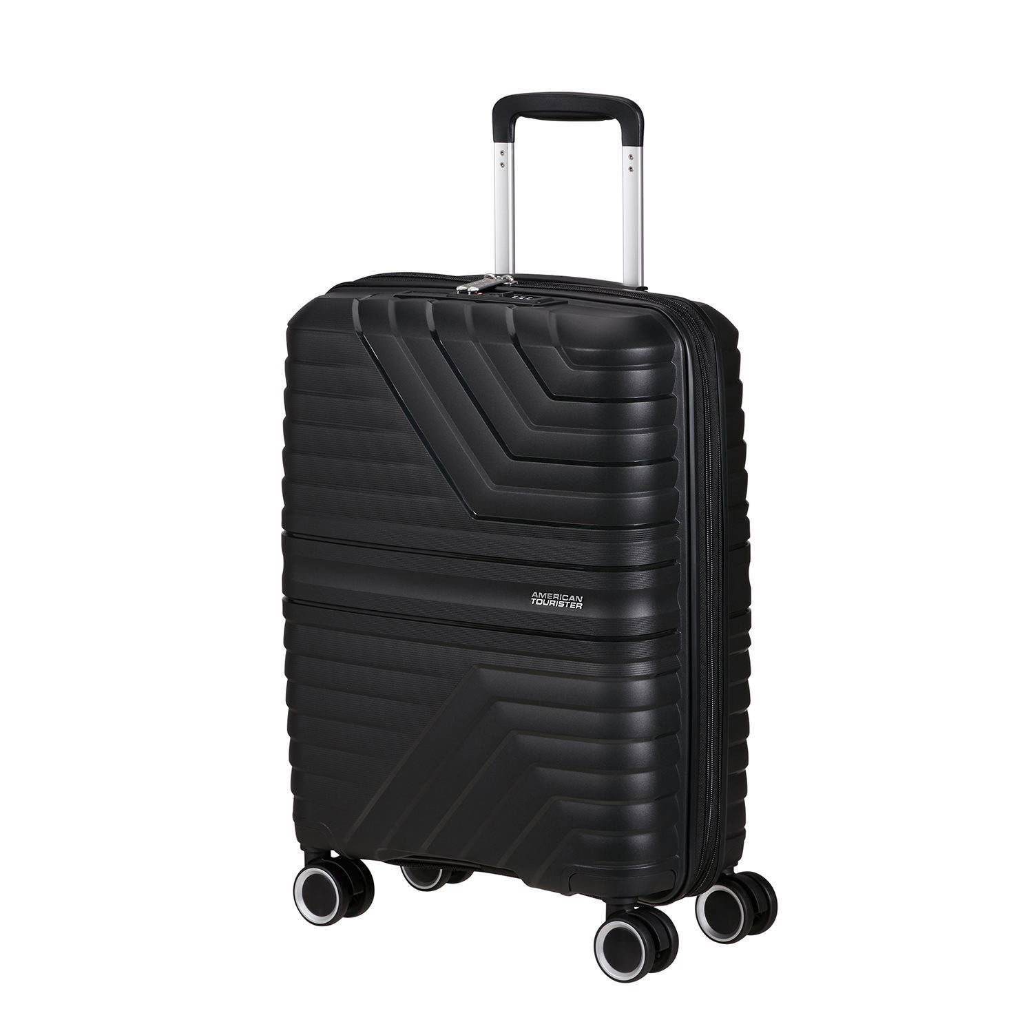 American Tourister trolley Flytwist 55 cm. Expandable zwart