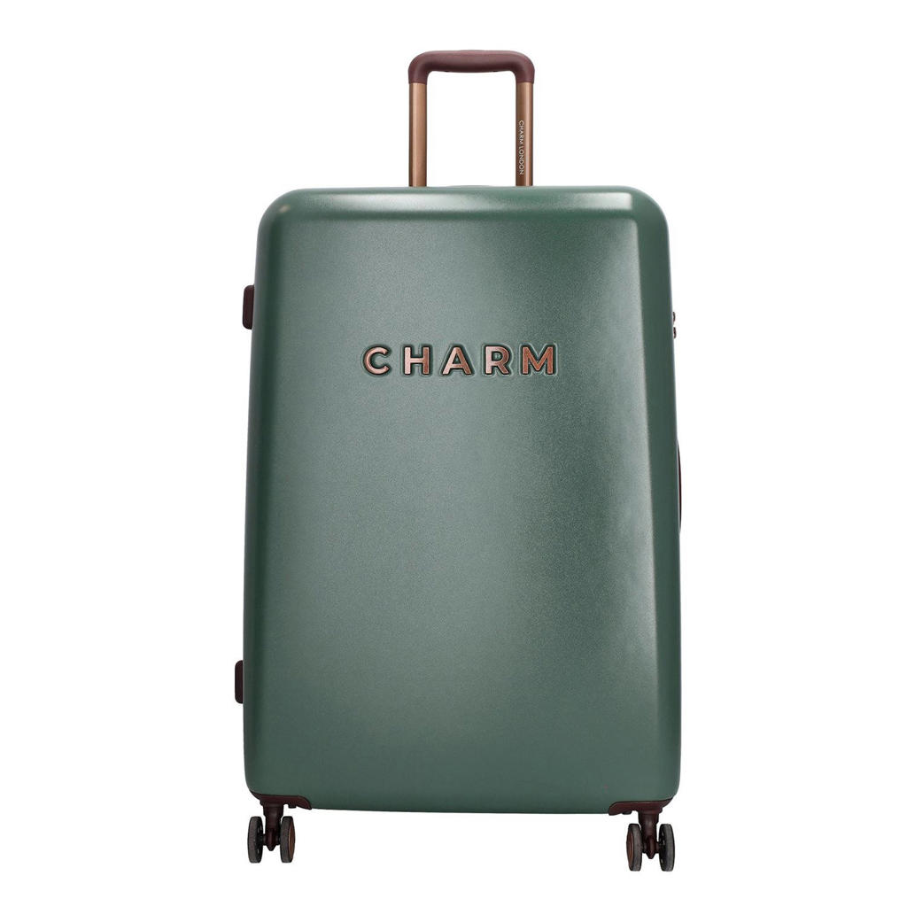 Charm London trolley Capetown 75 cm. donkergroen
