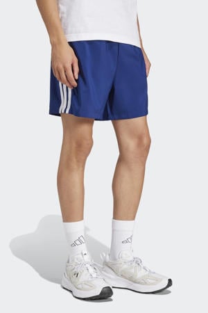 Senior sportshort blauw/wit