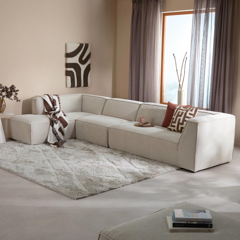NOUS Living hoekbank links Newton - beige