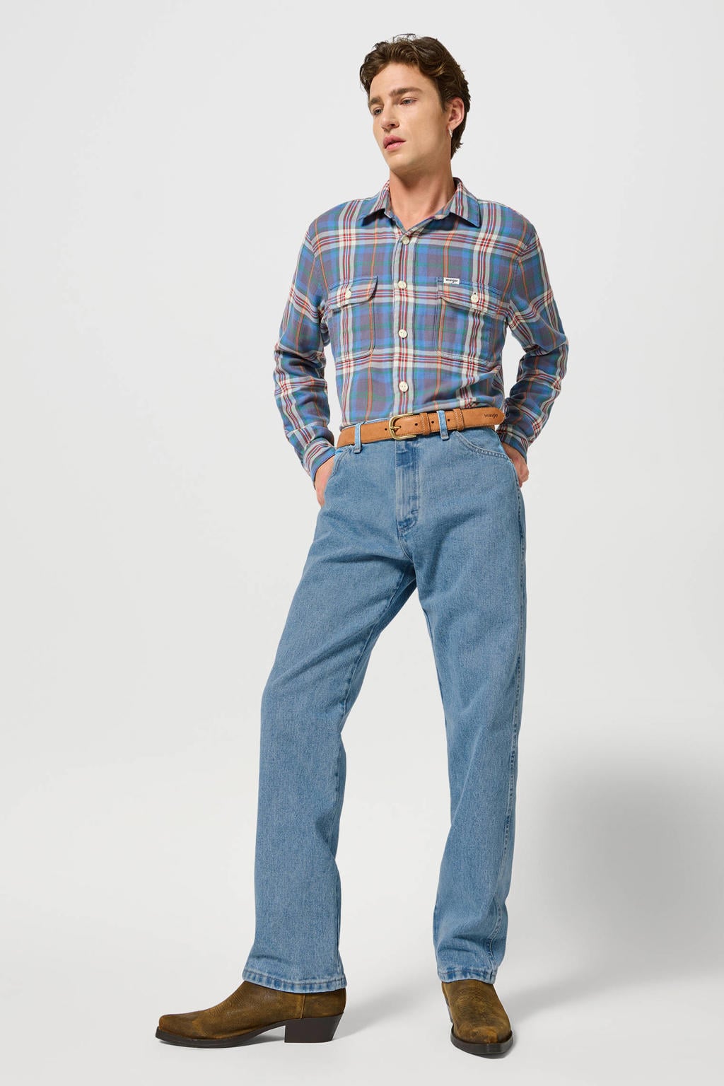 Wrangler 13MWZ straight leg jeans antique wash