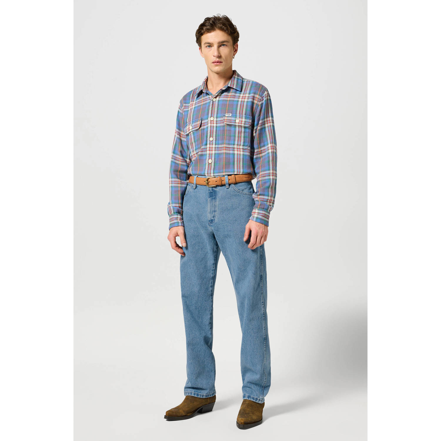 Wrangler 13MWZ straight leg jeans antique wash