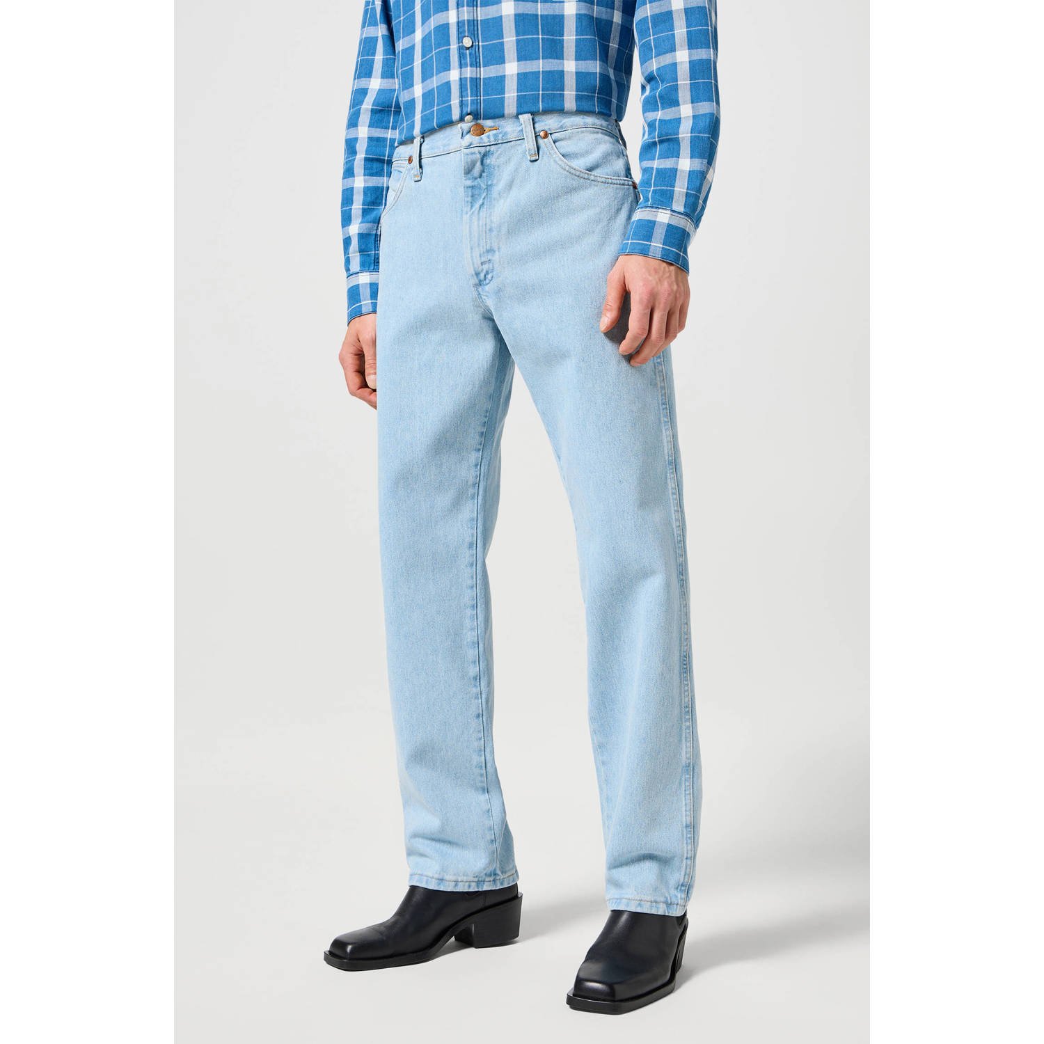 Wrangler 13MWZ straight leg jeans bleach