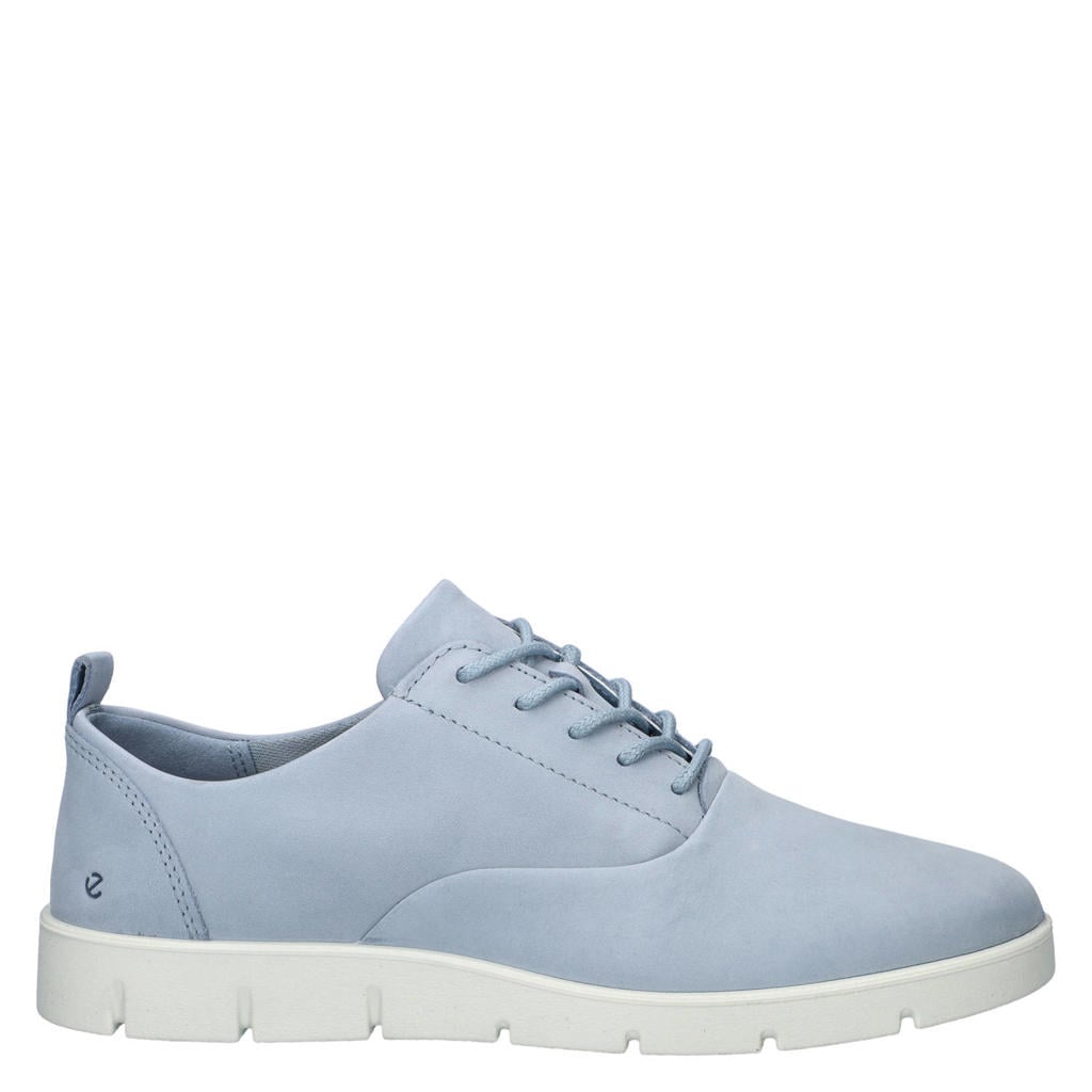 Lichtblauwe dames Ecco Bella nubuck veterschoenen
