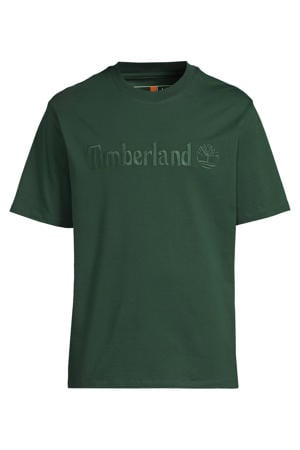 regular T-shirt donkergroen