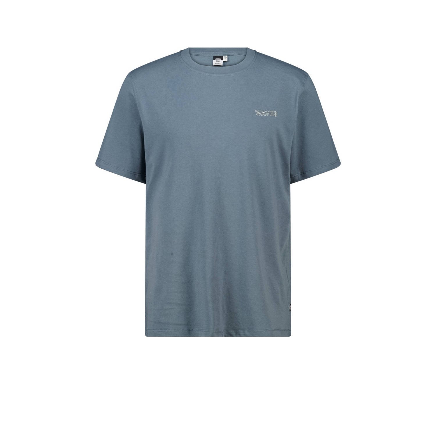 America Today regular T-shirt grijsblauw