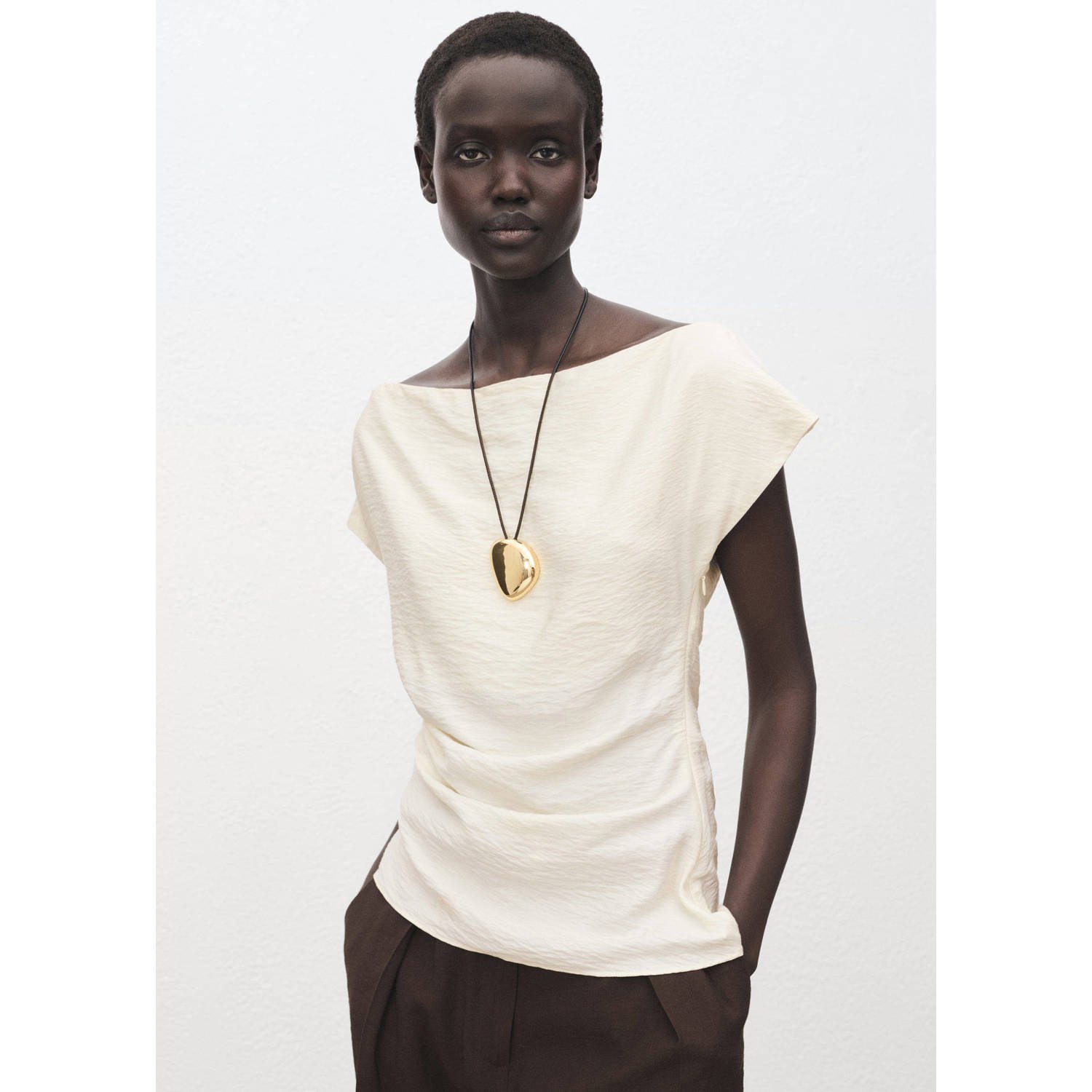 Mango top ecru