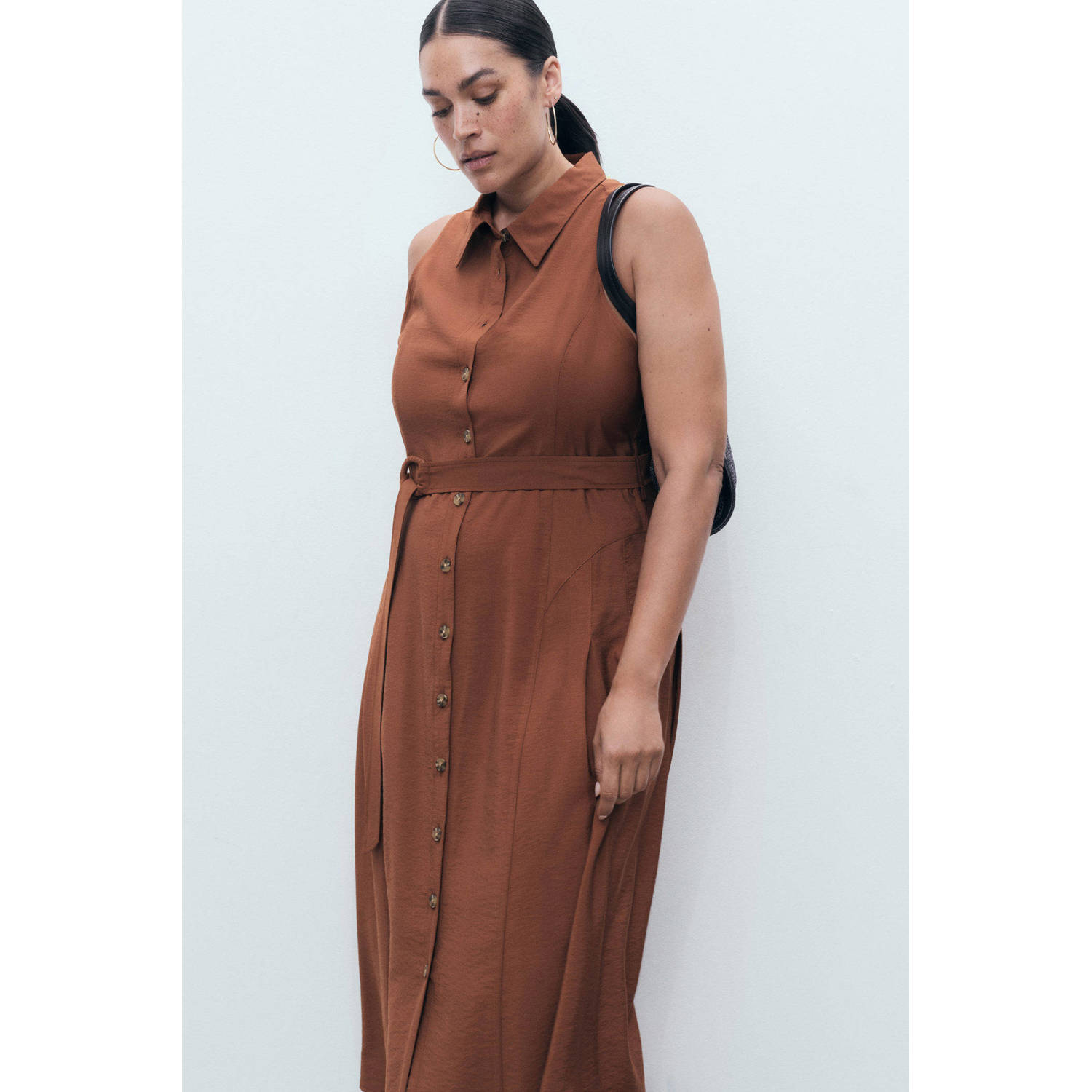 Mango blousejurk bruin