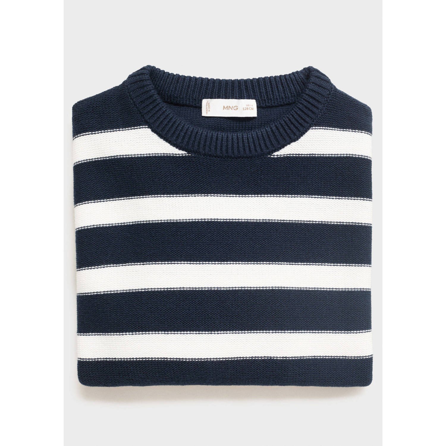 Mango Kids trui marine fijn gebreid