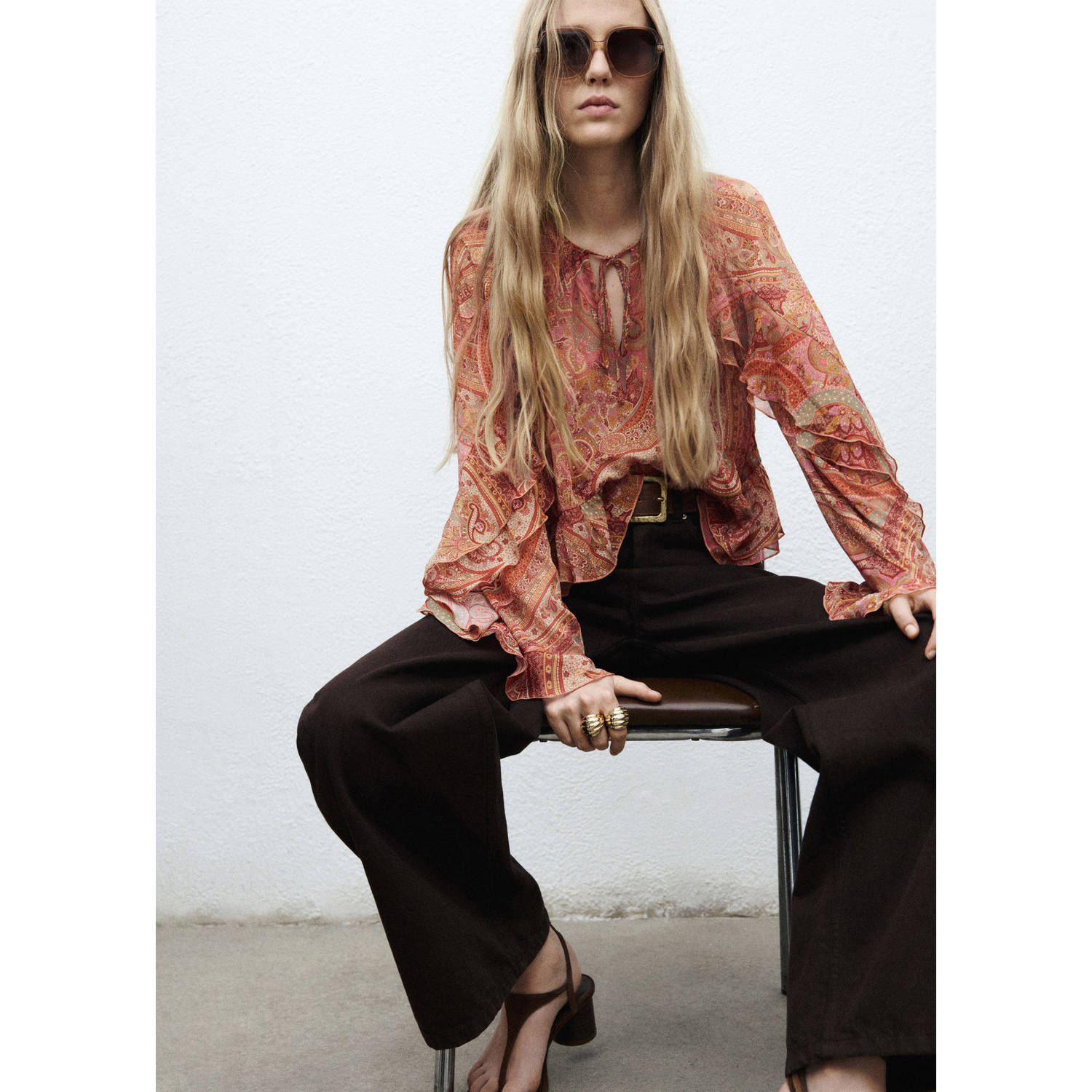 Mango blousetop roze