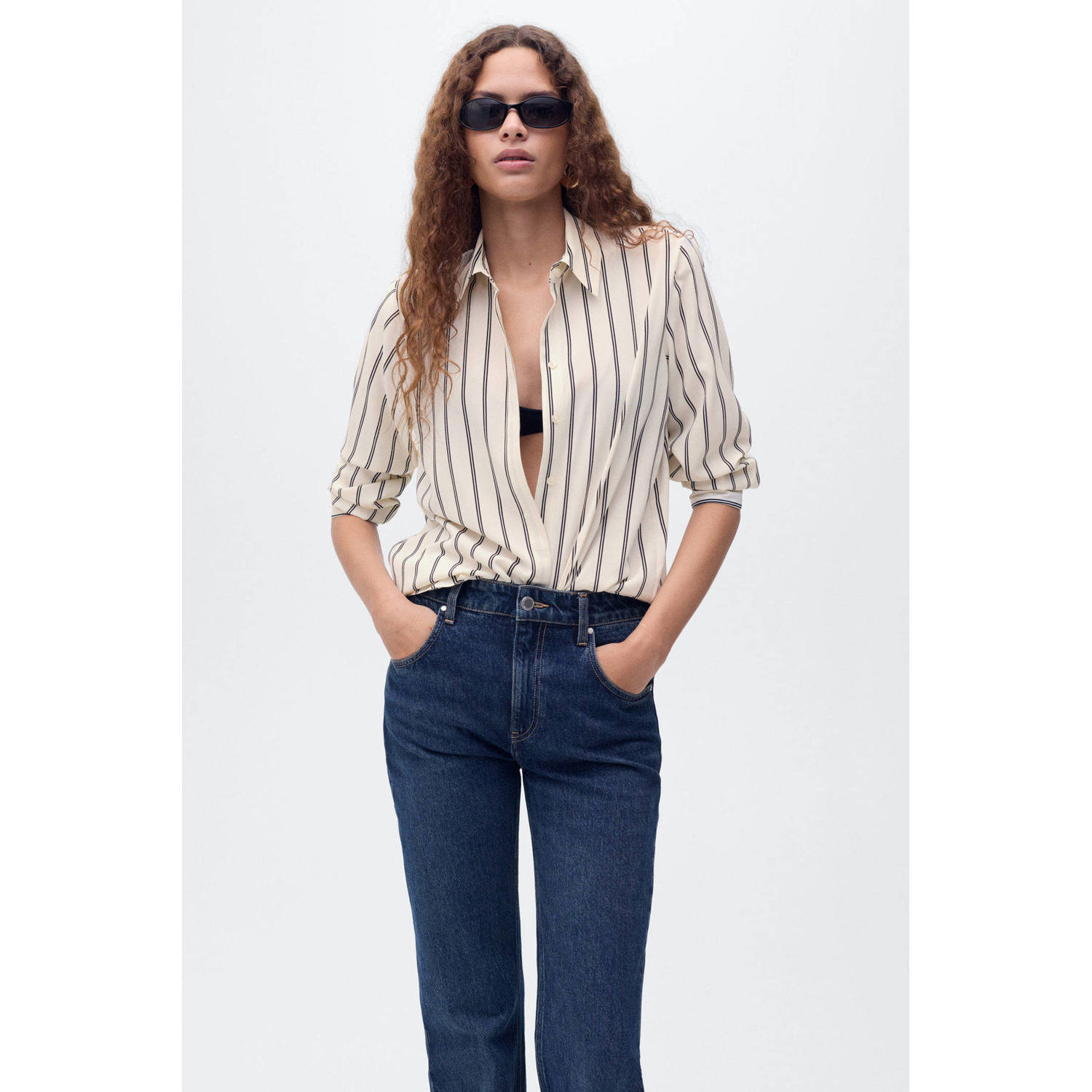 Mango blouse ecru