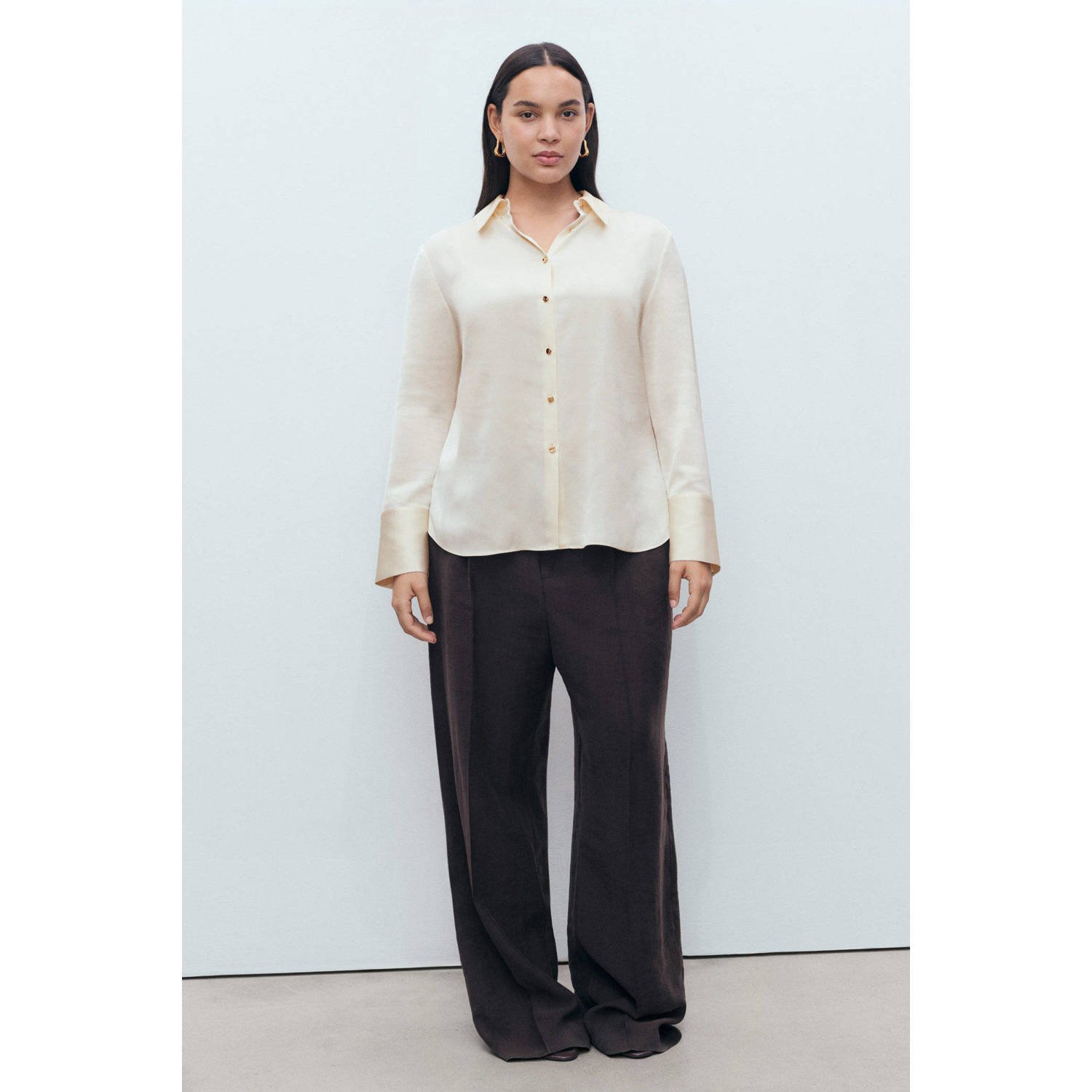 Mango blouse ecru