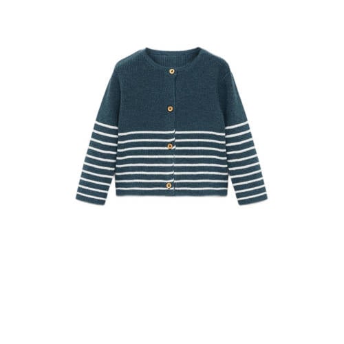 Mango Kids vest donkerblauw fijn gebreid afbeelding