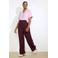 LOLALIZA wide leg regular waist pantalon donkerpaars